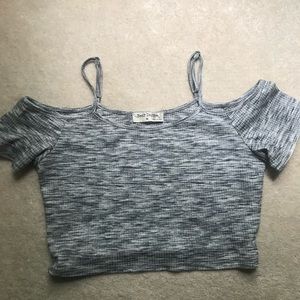 Bear Dance Heather Grey Crop Top